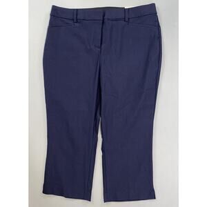 Lane Bryant The 4-Season Slim Capri Mid-Rise Stretch Chino Pants. Navy, Size 16.